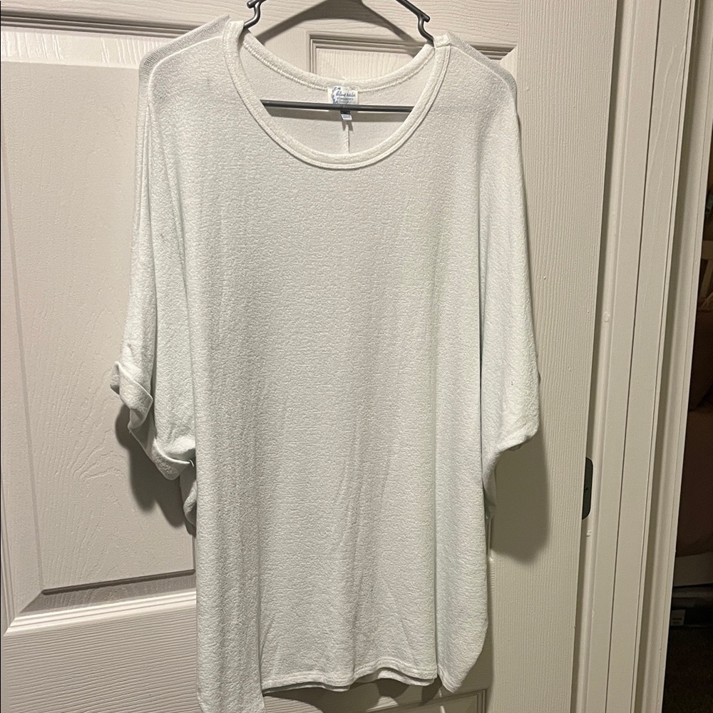 Blue Rain White Women's Top